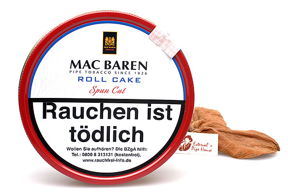 Mac Baren Roll Cake Spun Cut Pipe tobacco 100g Tin Mac Baren Roll Cake Spun Cut Pipe tobacco 100g Tin